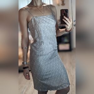 Vintage 90s Y2K Ann Taylor 100% silk floral spaghetti strap midi dress size 4